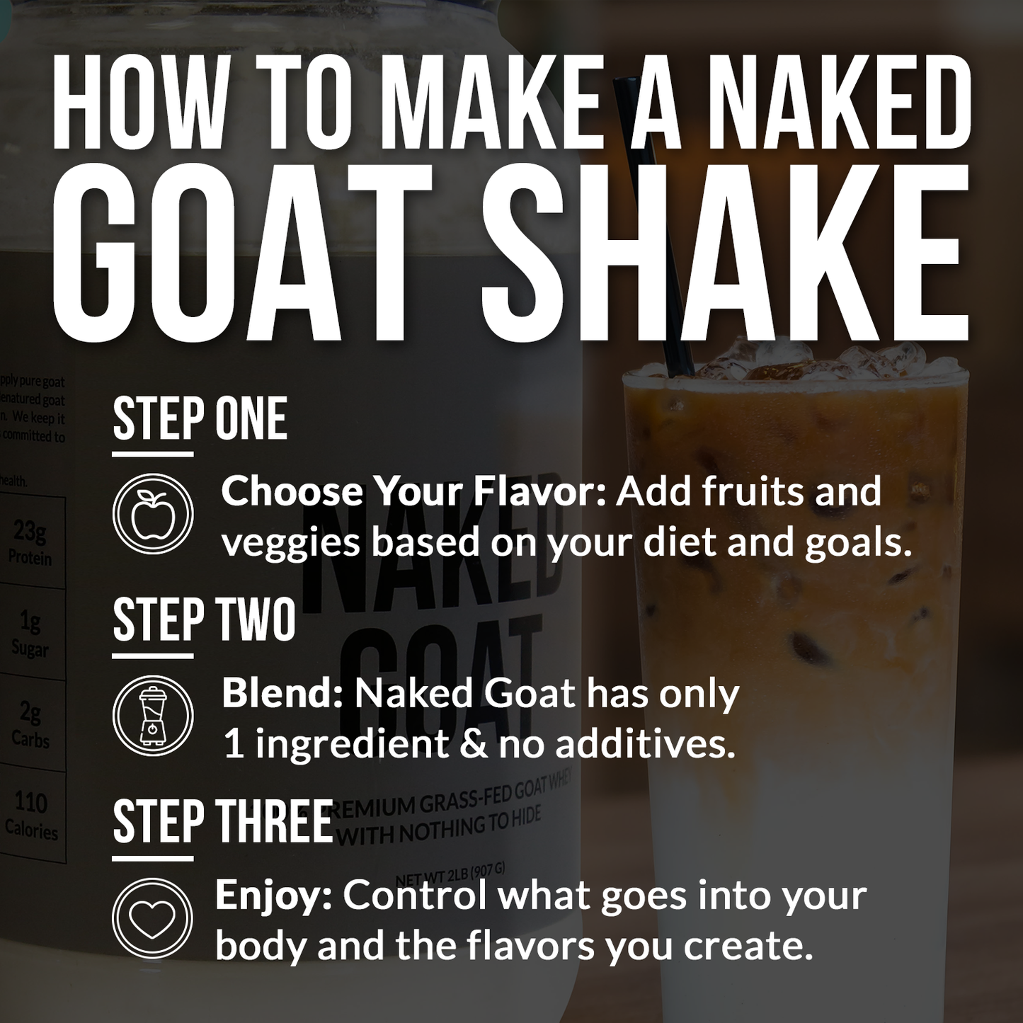 Goat Whey Protein Powder - Unflavored with a Simple, Easy - Mix Protein Formula