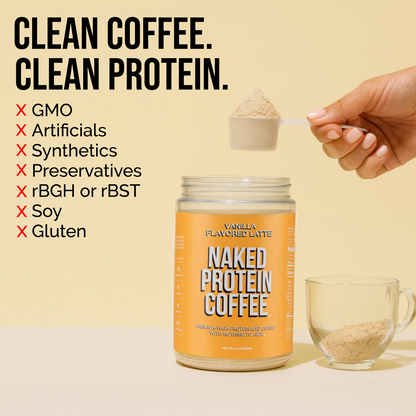 Vanilla Latte Protein Iced Coffee - Vanilla Latte with Coffee Flavor in an Easy - Mix Formula