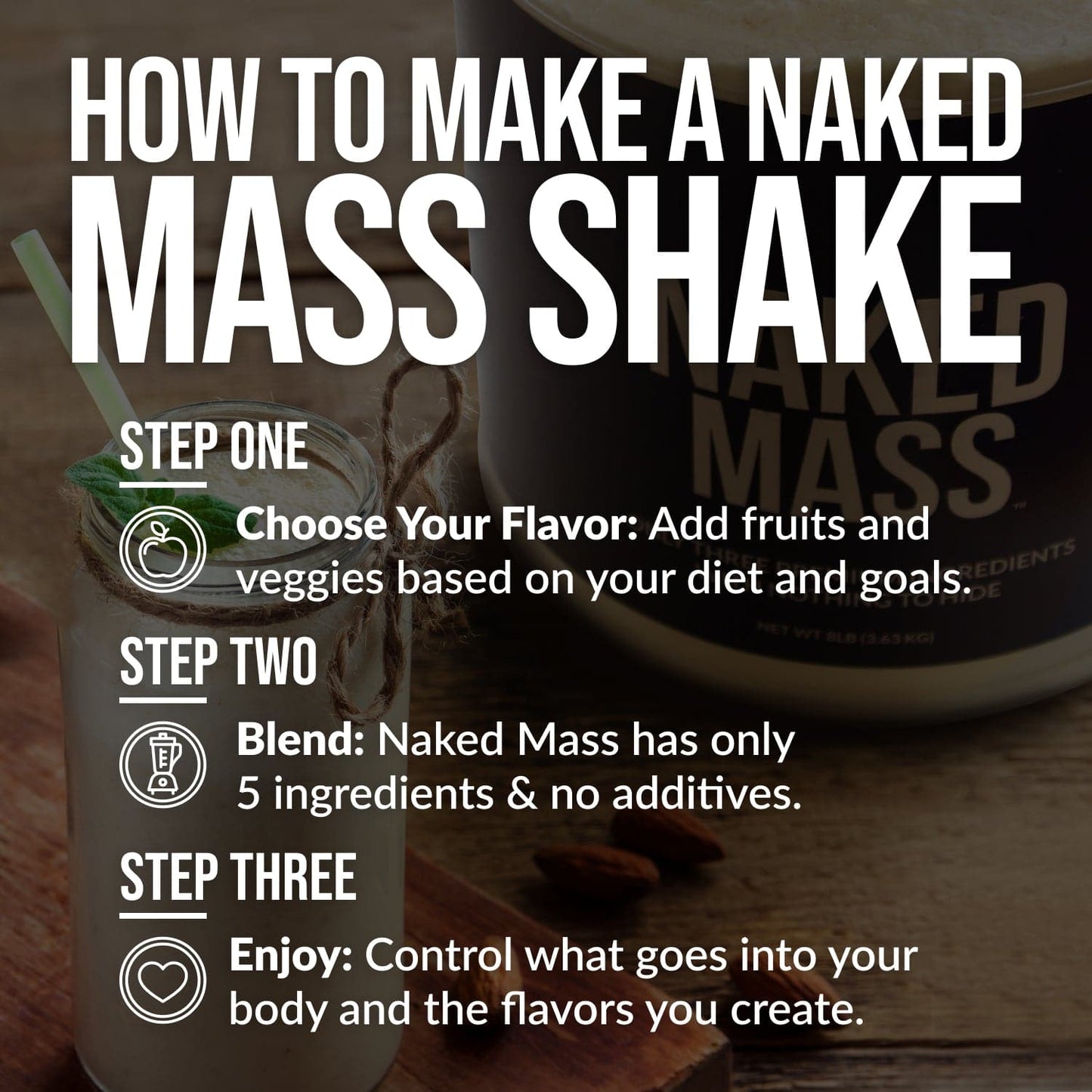 Vanilla Mass Gainer Protein Supplement - Vanilla for Easy Protein and Calorie Mixing