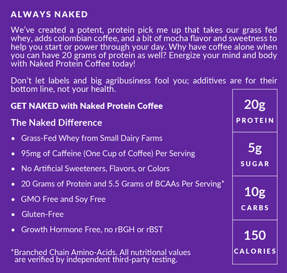 Mocha Latte Protein Iced Coffee - Mocha Latte with Coffee Flavor in an Easy - Mix Formula