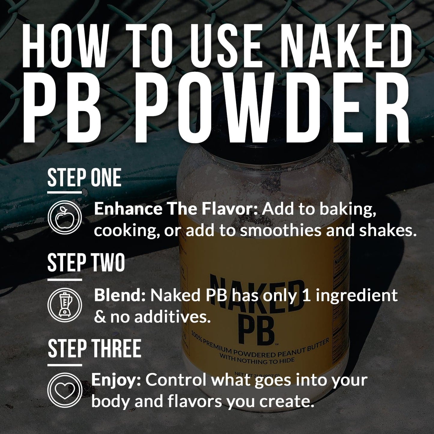Powdered Peanut Butter - PB - 2 LB with a Simple, Easy - Mix Protein Formula