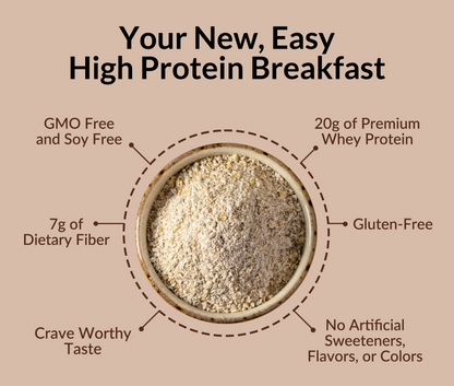 Chocolate Peanut Butter Protein Oats - Chocolate Peanut Butter for Convenient High - Protein Mornings