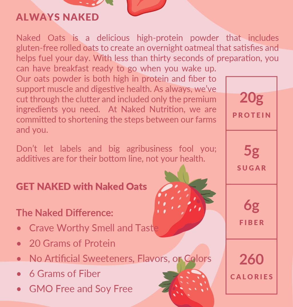 Strawberry Cream Protein Oats - Strawberry Cream for Convenient High - Protein Mornings