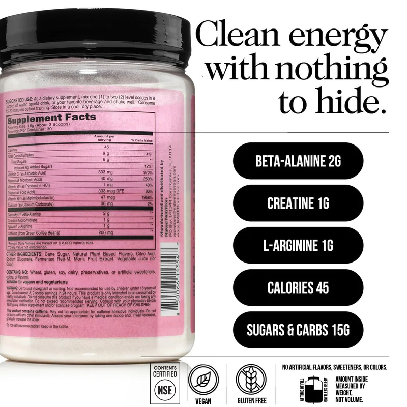 Strawberry Lemonade Pre Workout Supplement - Strawberry Lemonade with a Convenient Training - Day Formula