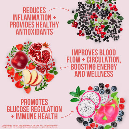 Red Fruit and Vegetable Blend Powder with a Convenient, Easy - Use Formula