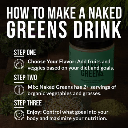 Organic Greens, Prebiotic and Probiotic Powder with a Convenient, Easy - Use Formula