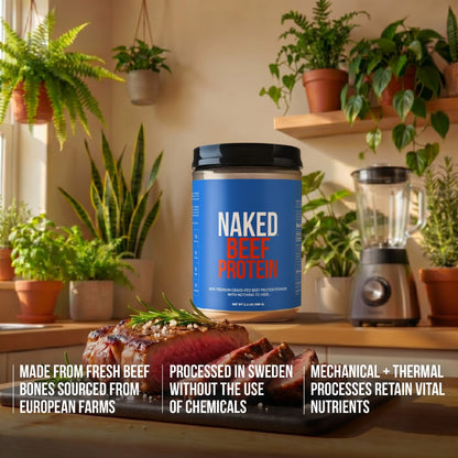 Beef Protein Powder - Unflavored with a Simple, Easy - Mix Protein Formula