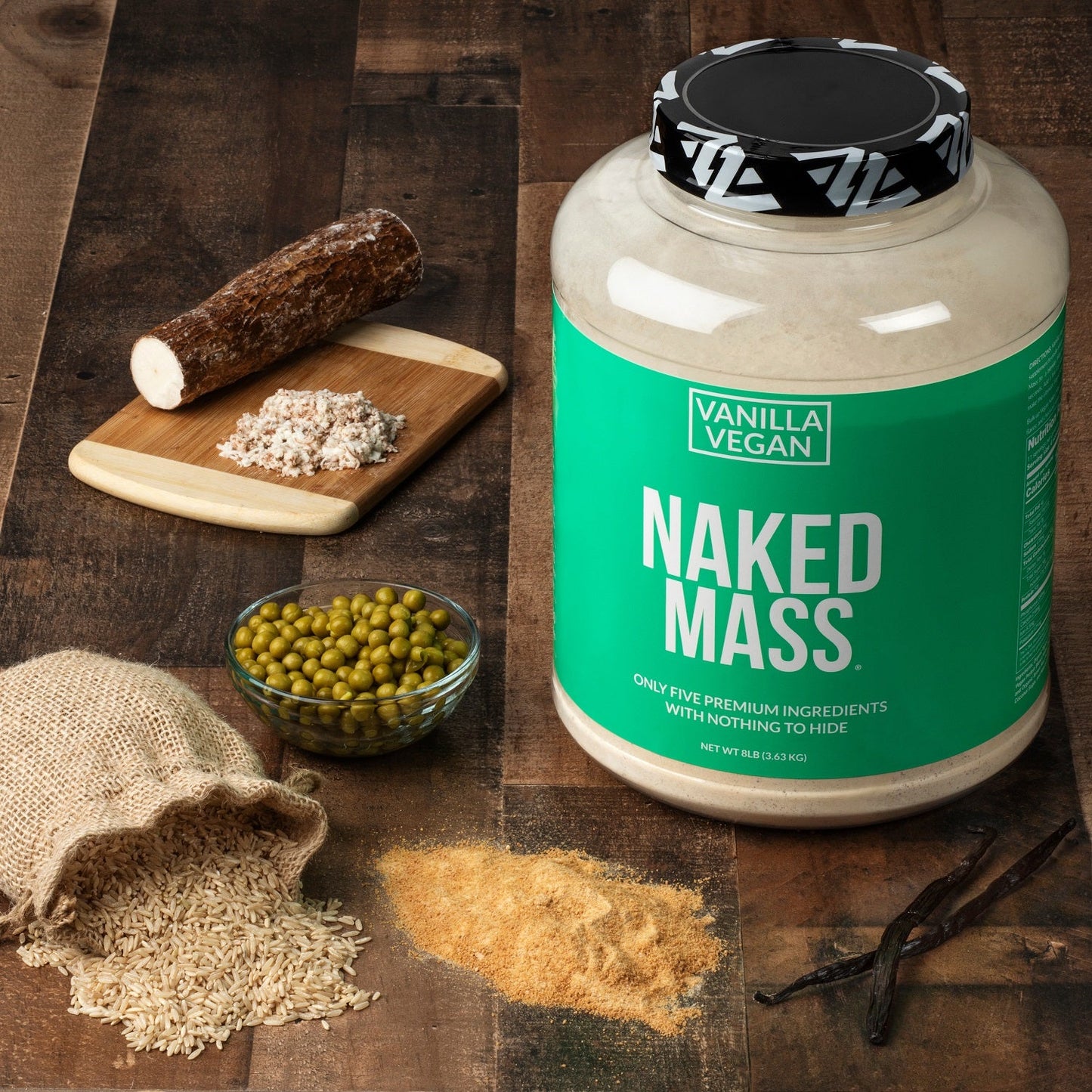 Vanilla Vegan Mass Gainer Supplement - Vanilla (Vegan) 12LB for Easy Protein and Calorie Mixing