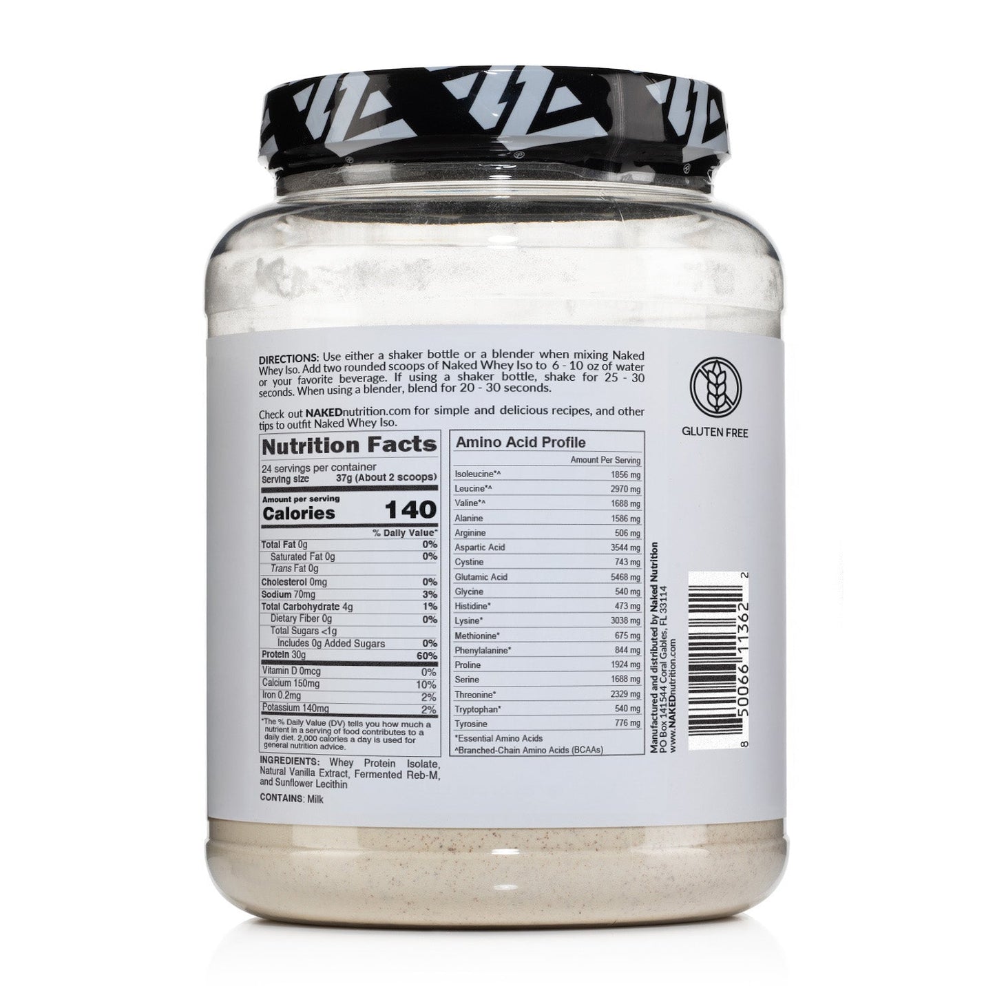 Vanilla Grass - Fed Whey Isolate Protein Powder - Vanilla with a Simple, Easy - Mix Protein Formula
