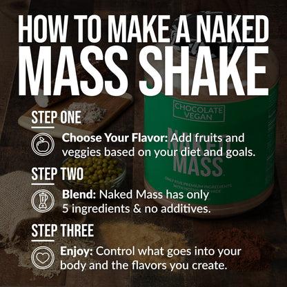 Chocolate Vegan Mass Gainer Supplement - Chocolate (Vegan) for Easy Protein and Calorie Mixing