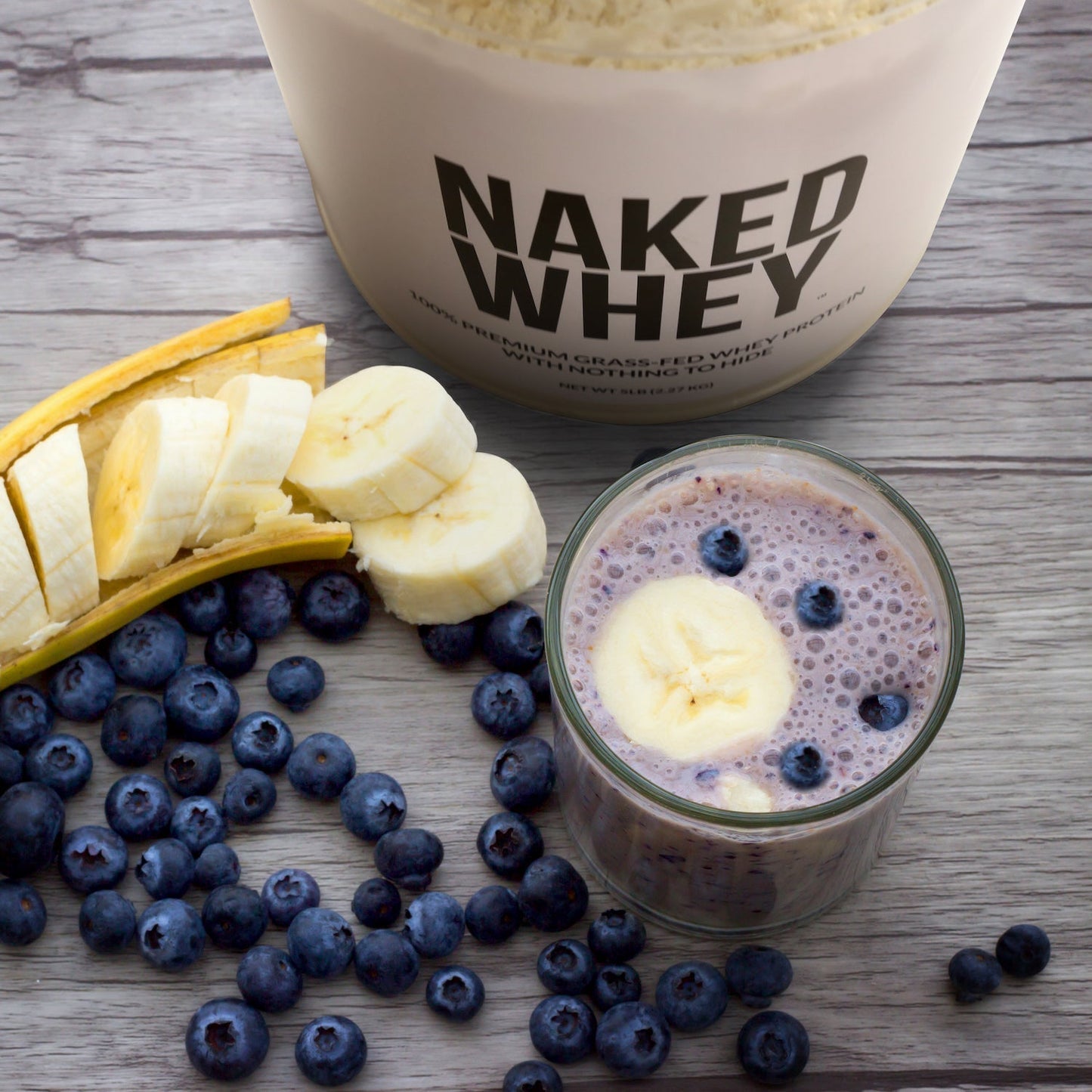 Grass Fed Whey Protein Powder - Unflavored - Standard Size with a Simple, Easy - Mix Protein Formula
